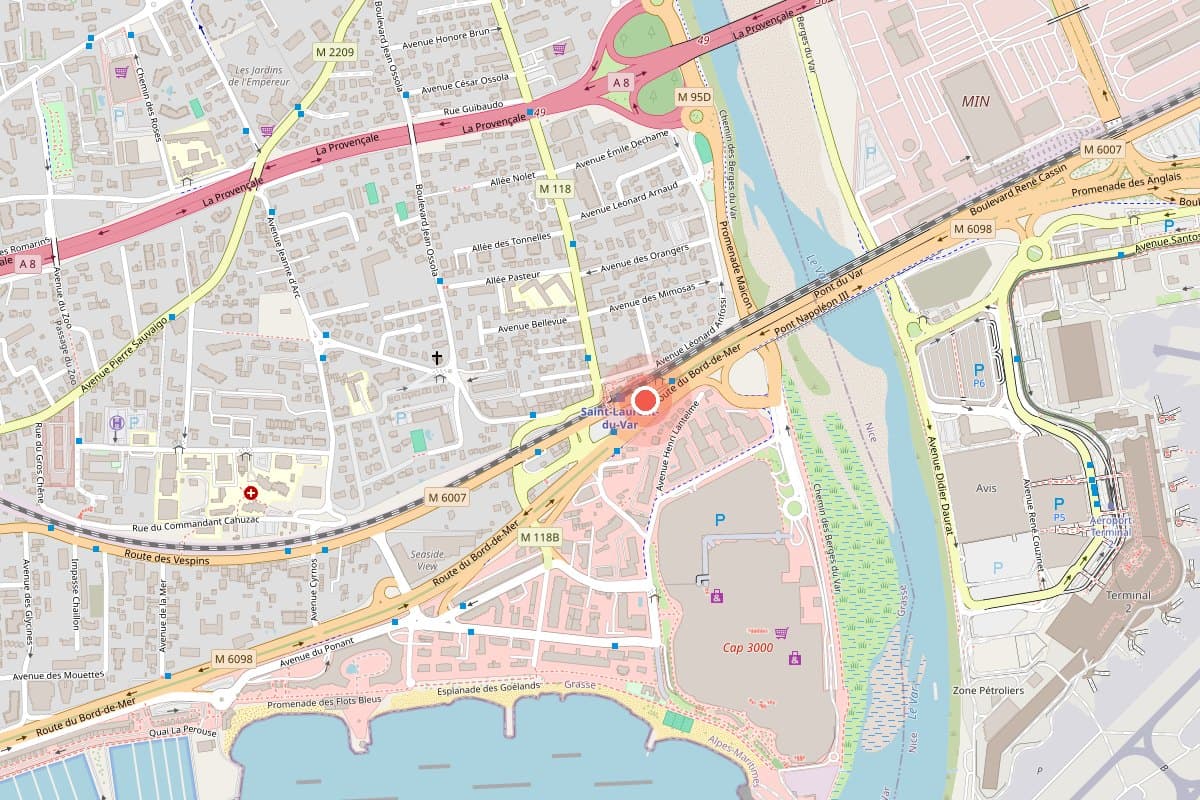 Plan d'accès — 520 route de la Gare, Saint-Laurent-du-Var